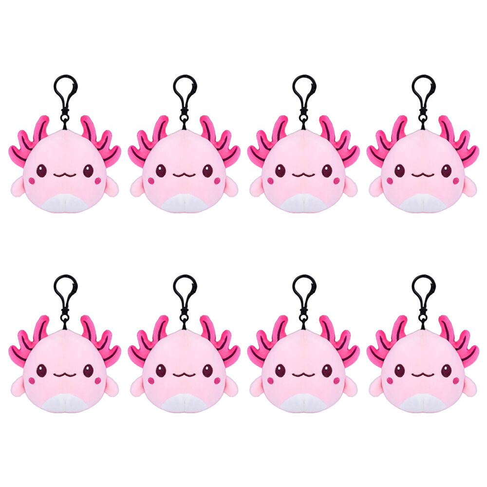 8PK Axolotl Keychain Plush Soft Cute Animal Bag Charm Toy 10x10cm