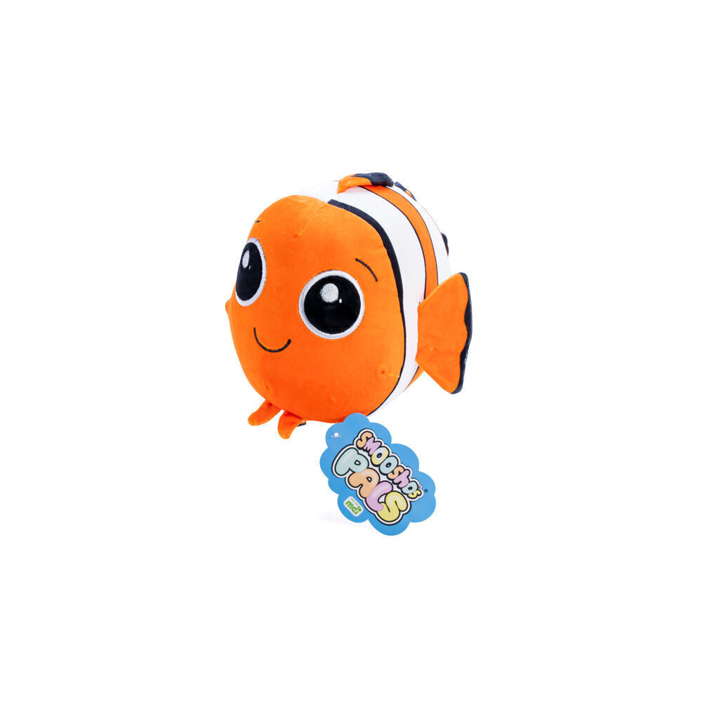 2PK Smooshos Pal Squishy Super Soft Velour Plushie Kids Toy 22x16x22cm Clownfish