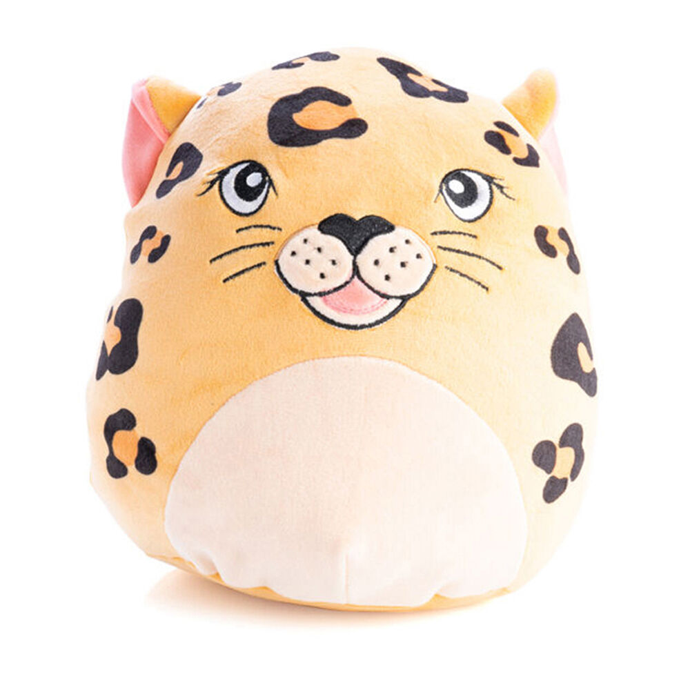 3PK Smooshos Pal Squishy Super Soft Velour Plushie Kids Toy 22x16x22cm Leopard