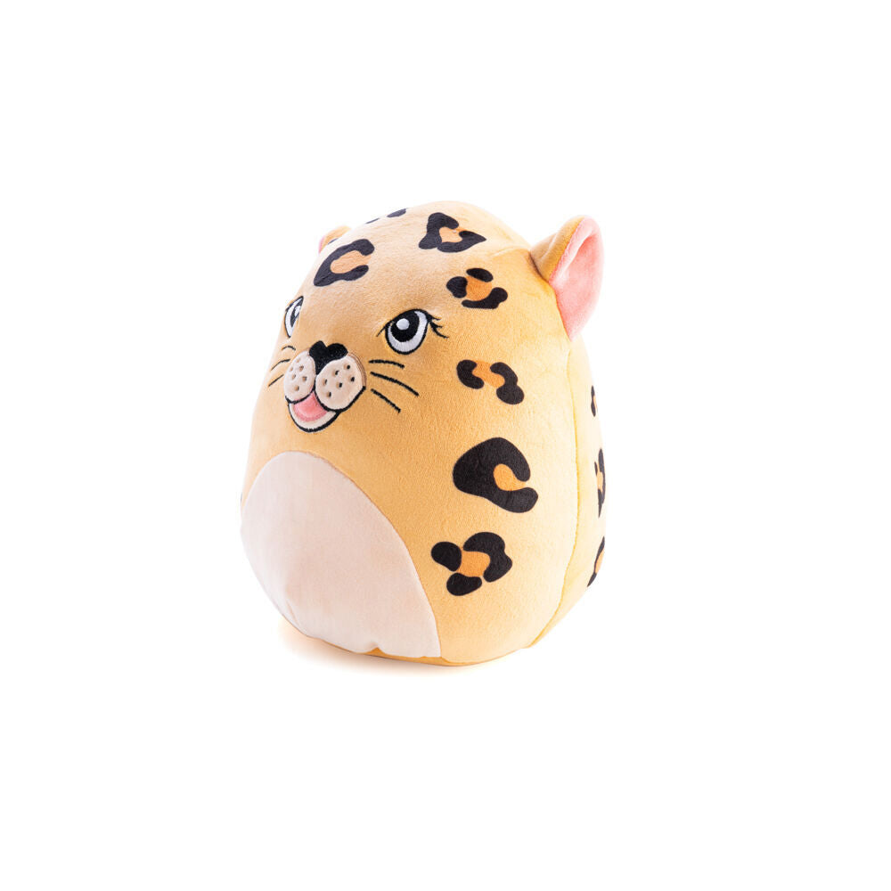 3PK Smooshos Pal Squishy Super Soft Velour Plushie Kids Toy 22x16x22cm Leopard