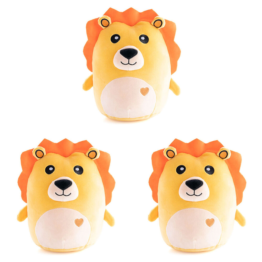 3PK Smooshos Pal Squishy Super Soft Velour Plushie Kids Toy 22x16x22cm Lion