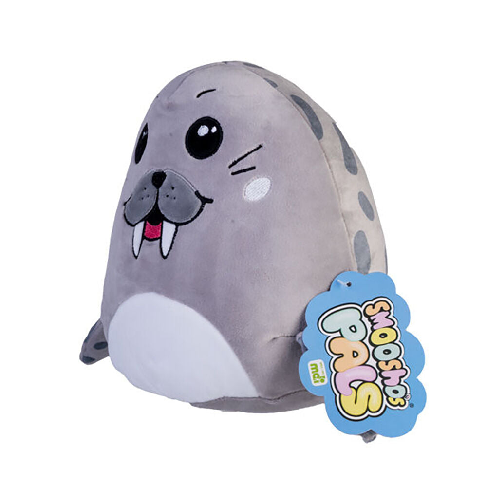 Smooshos Pal Cushion Plush Stuffed Animal Pillow Walrus 22x16cm Grey