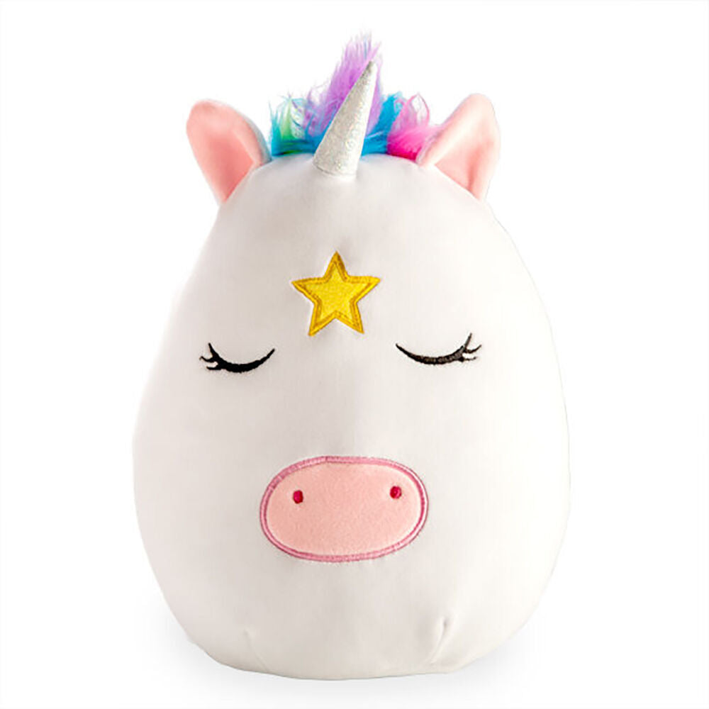 2PK Smooshos Pal Cushion Plush Stuffed Animal Pillow Unicorn 22x16cm White