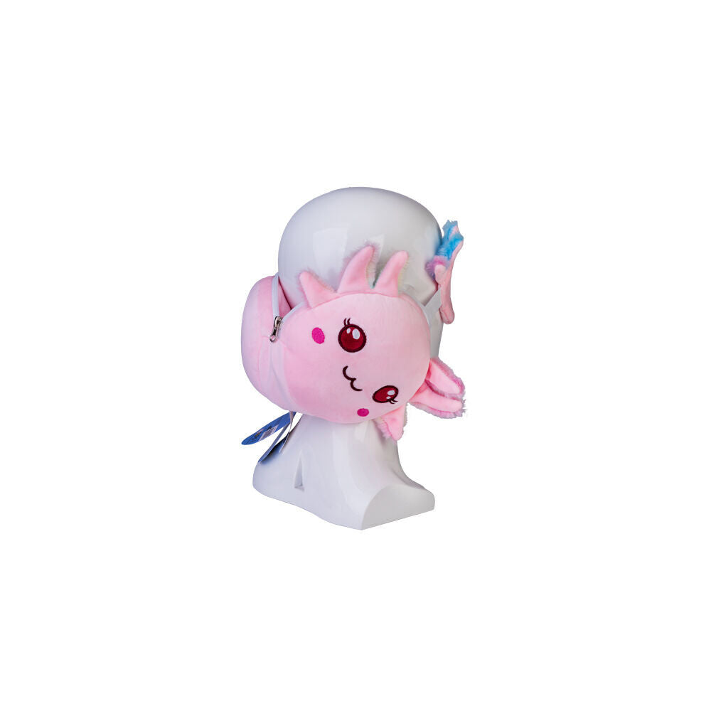 Smooshos Pal Velour Plushie Neck Pillow Kids Toy 17x15x10cm Travel Axolotl