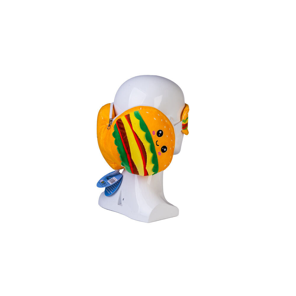 Smooshos Pal Velour Plushie Neck Pillow Kids Toy 17x15x10cm Travel Burger