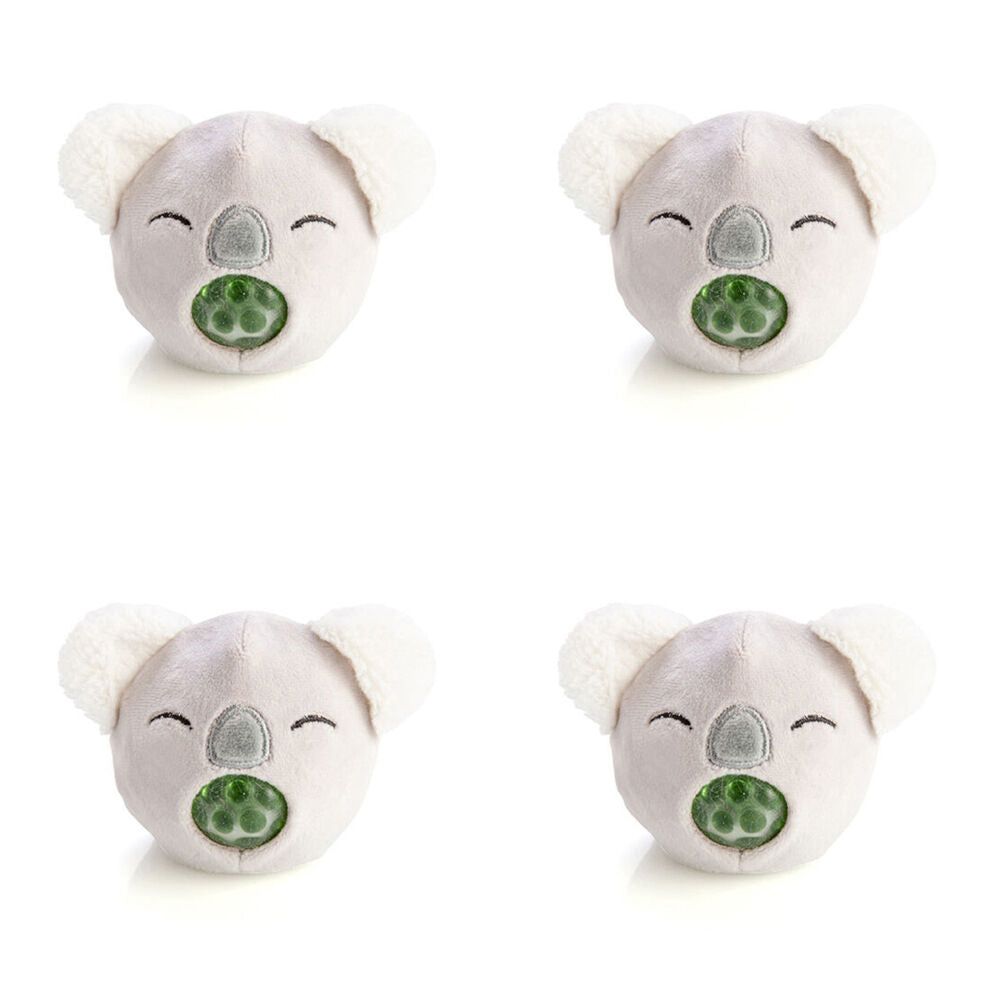 4PK PBJ Plush Ball Jellies Squishy Filled Childrens Toy 8x8x8cm Koala Bear