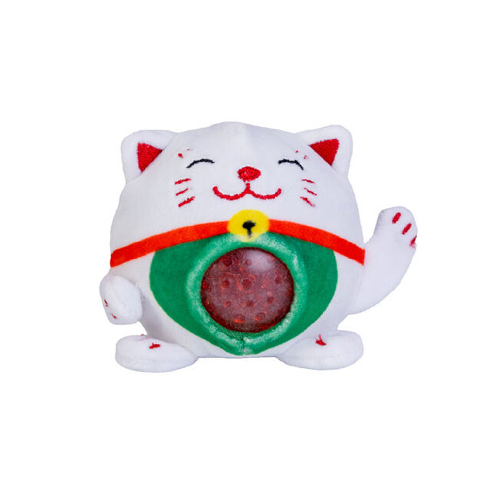 6PK PBJ Plush Ball Jellies Squishy Filled Childrens Toy 8x8x8cm Lucky Cat