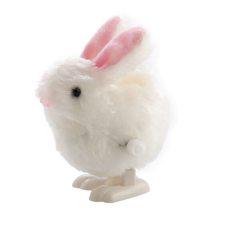 6PK Furever Pets Wind Up Soft Plush Jumping Toys Kids/Children Bunny White