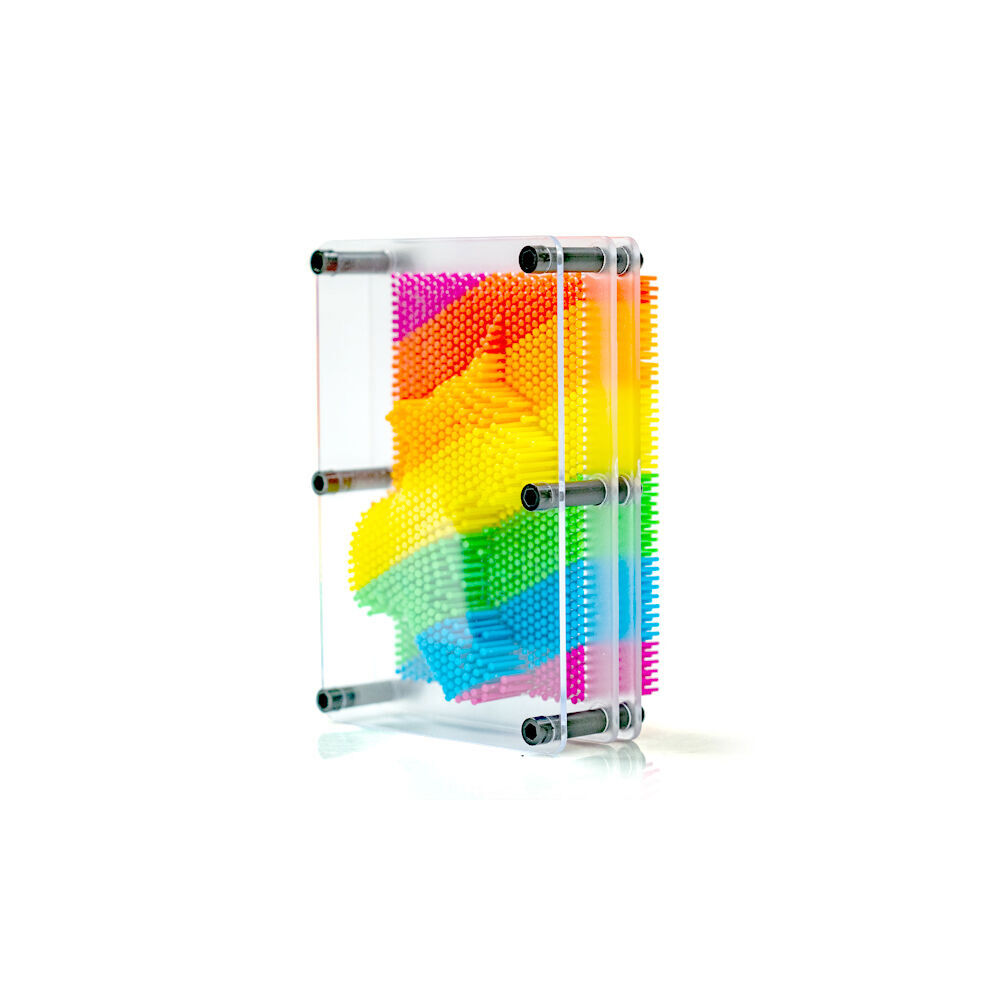 MDI Bright Rainbow 3D Push Pin Art Kids Desktop Toy 12.5x5.5x17.8cm
