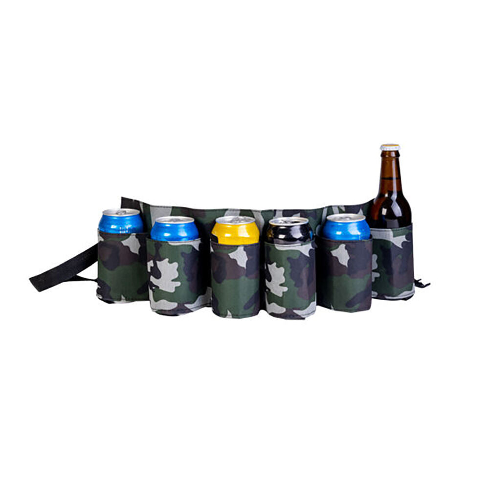 2PK MDI 6xBeer Belt Holder w/ Bottle Opener BBQ Party Accessory Camo