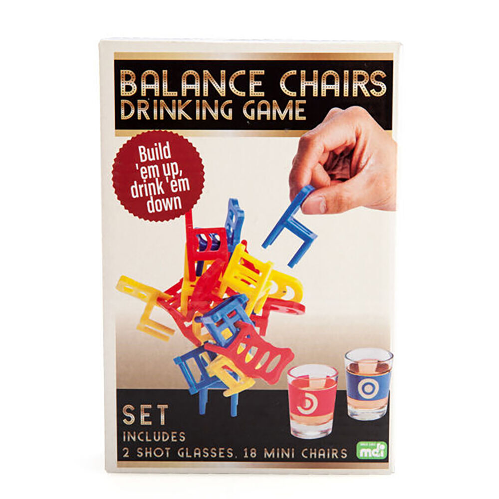 2PK MDI Balance Chairs Set Chair Stacking/Balancing Drinking Game
