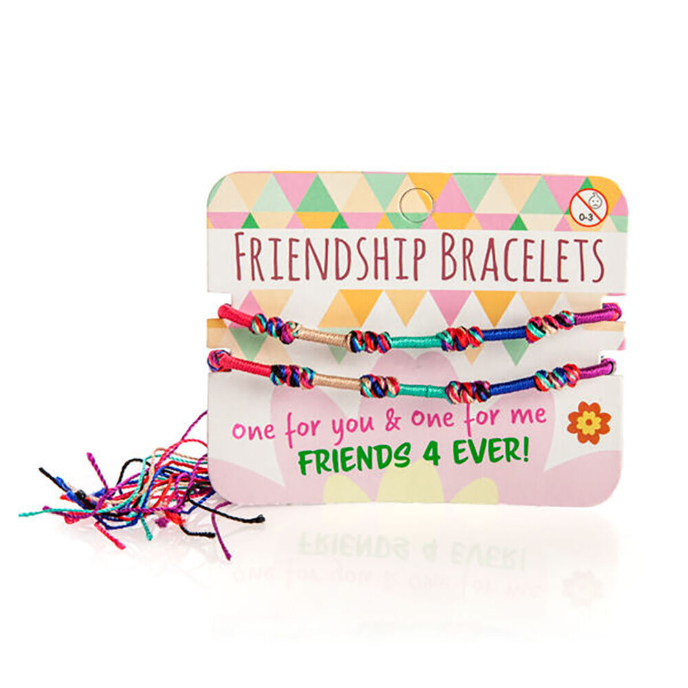 6PK MDI Friendship Colourful Handwoven Bracelets 11x11cm - Assorted