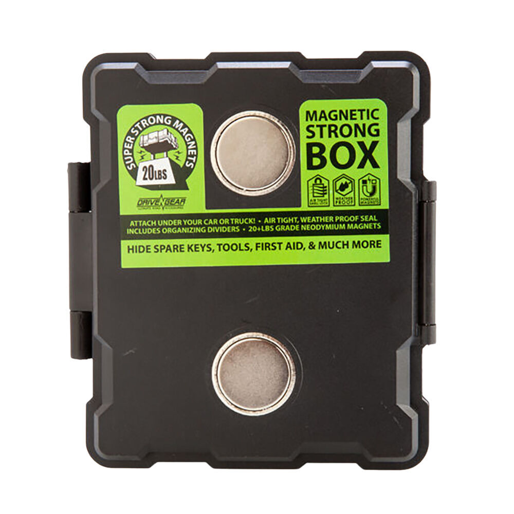 2PK MDI Magnetic Storage Box Compact Desk Organiser Case 11x10cm - Black