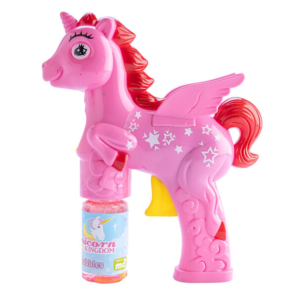 2PK Unicorn Kingdom Bubble Maker Gun Kids Outdoor Play Toy - Pink Unicorn
