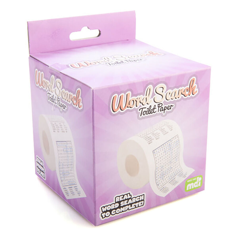 6PK MDI Toilet & Bathroom Paper Tissue Roll Word Search Puzzle Design 3ply