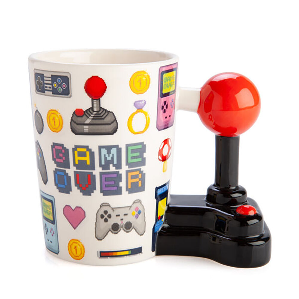 3PK MDI Gamer Ceramic Mug Joystick 3D Handle Mug Handle 14x14cm