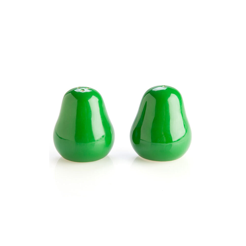 2pc Flavour Mates 3D Salt & Pepper Spice Shaker Duo Set 5x7x8cm Avocado Halves