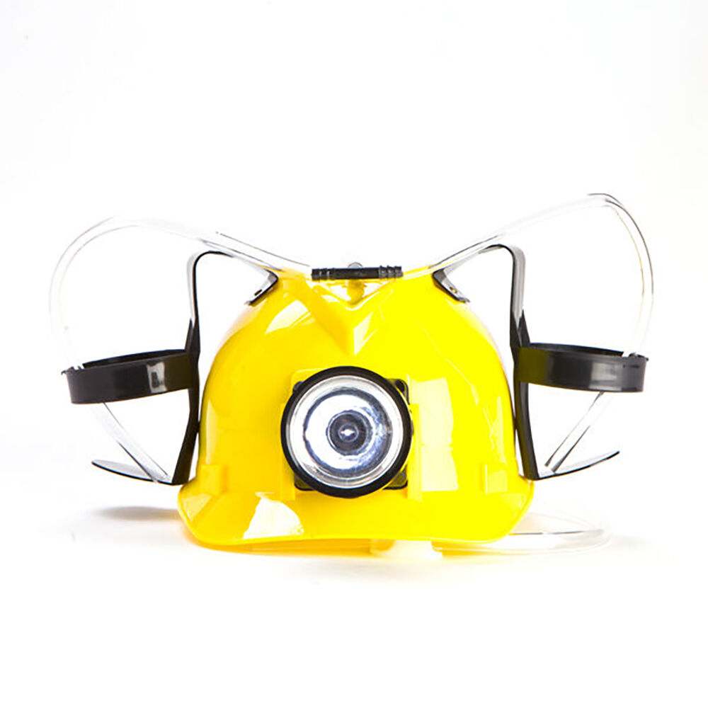 MDI Drinking Hat Beer Helmet Miner w/ Light 30x31cm - Yellow