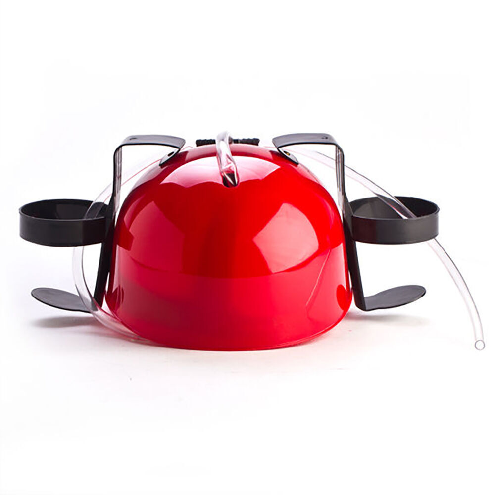 2PK MDI Drinking Hat Beer Helmet Thirst Aid 31x27cm - Red