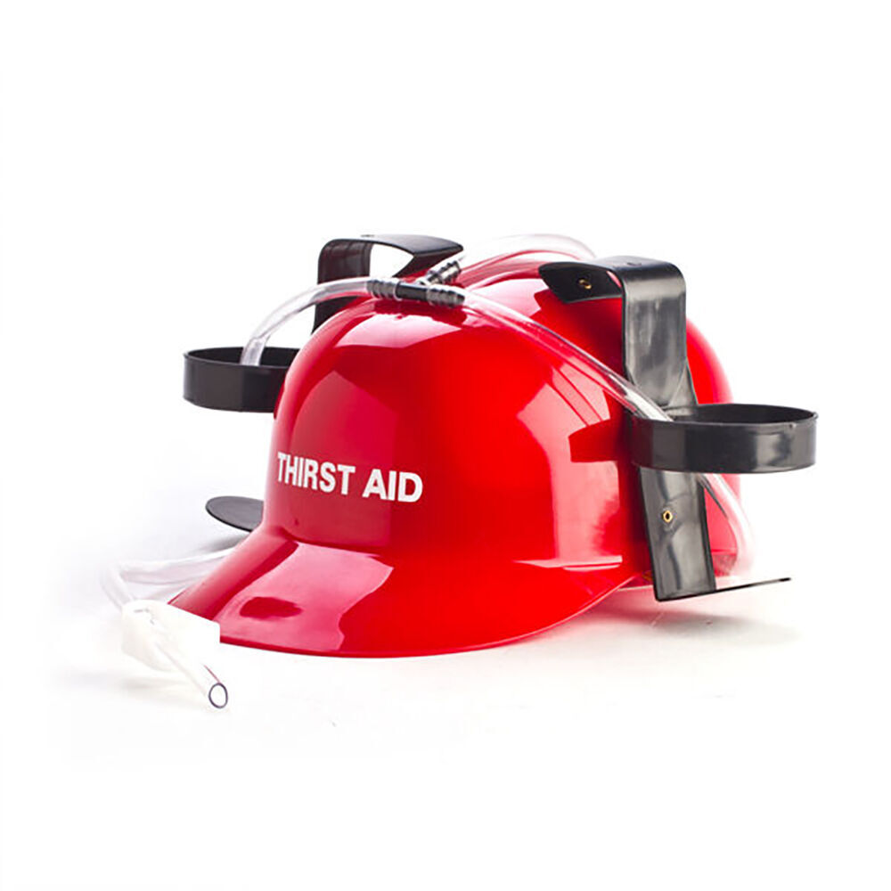 2PK MDI Drinking Hat Beer Helmet Thirst Aid 31x27cm - Red