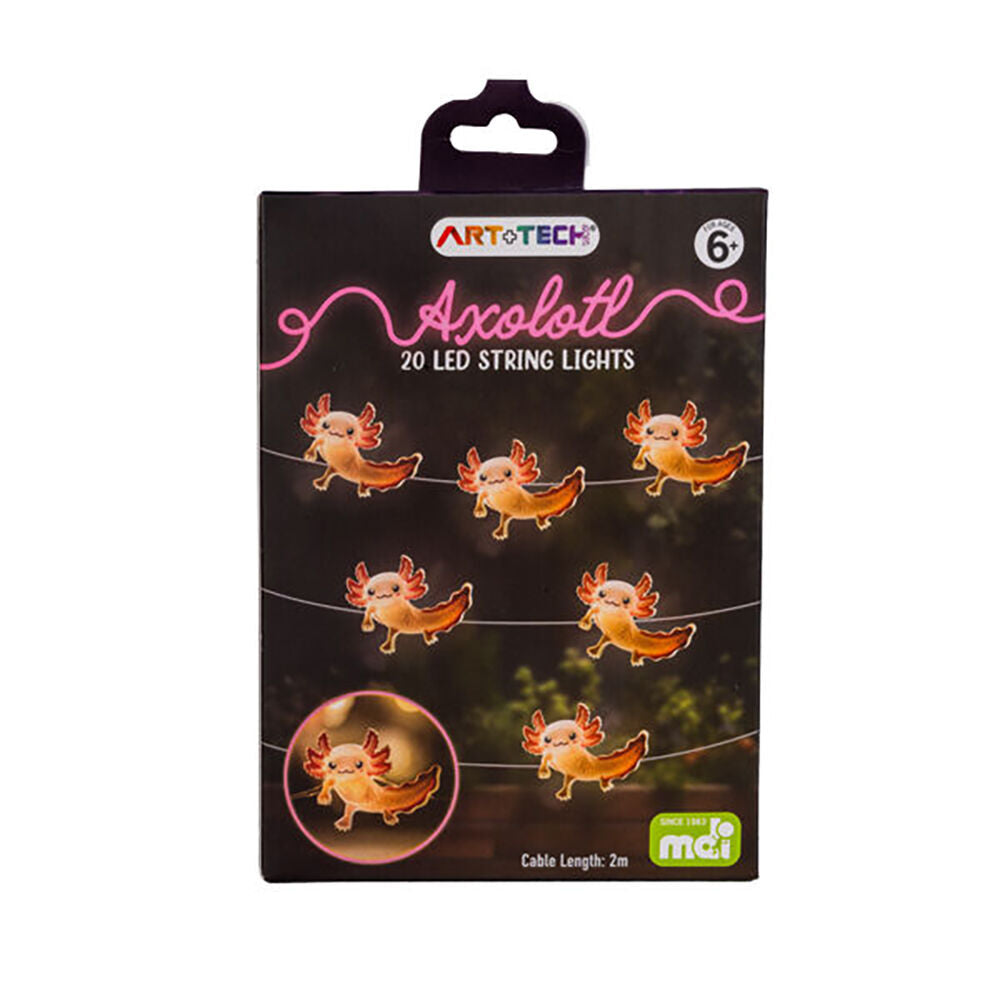 3PK Art + Tech LED String Light Axolotl Fun Novelty Night Decor Lamp 23.8x3.5cm