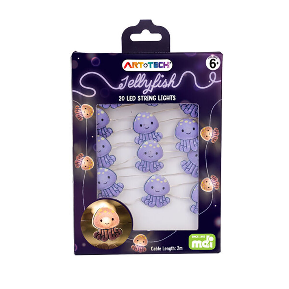 3PK Art + Tech LED String Light Jellyfish Ocean Theme Room Decor 23.8x3.5cm