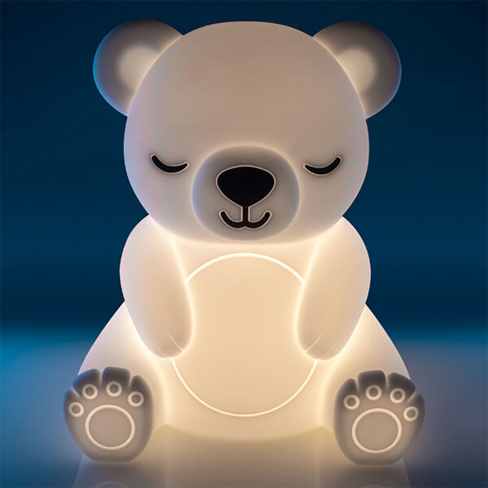 Lil Dreamers Silicone Touch Led Lamp Light Kids Room Decor White - Bear