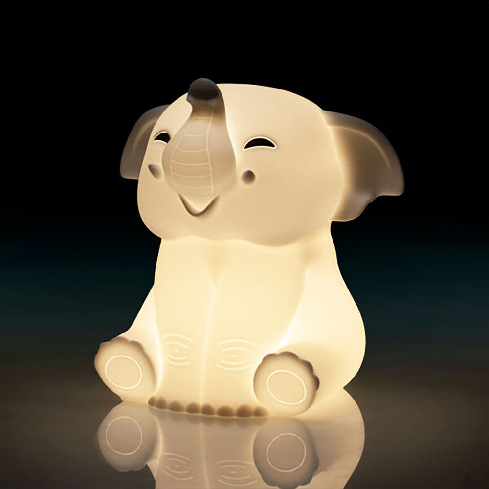 Lil Dreamers Silicone Touch Led Lamp Light Kids Room Decor White - Elephant