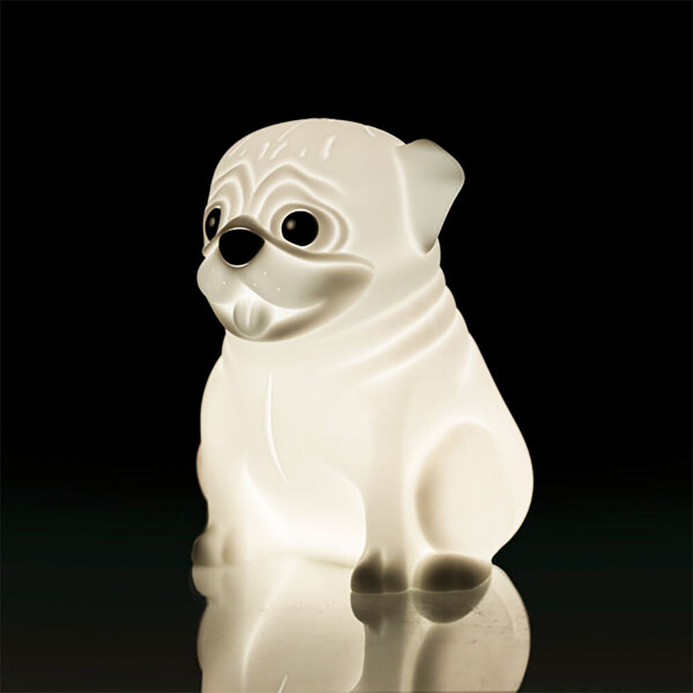 Lil Dreamers Silicone Touch Led Lamp Light Kids Bedroom Decor White - Pug