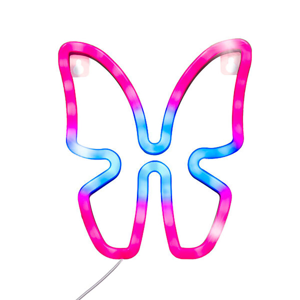 Art + Tech LED Wall Light Butterfly Cute Room Decor Accent Lamp 18x22cm