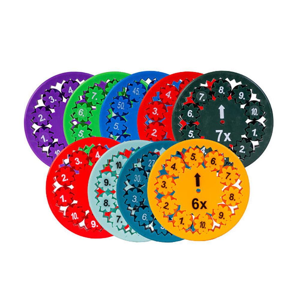 MDI Math Fidget Spinner Set Educational Sensory Toy Kids 5.5x5.5cm Assorted