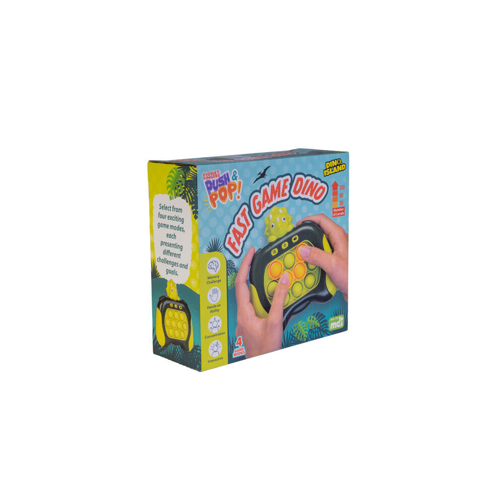 2PK MDI Dino Island Push & Pop Game Handheld Kids Sensory Toy 13x5.8x14cm