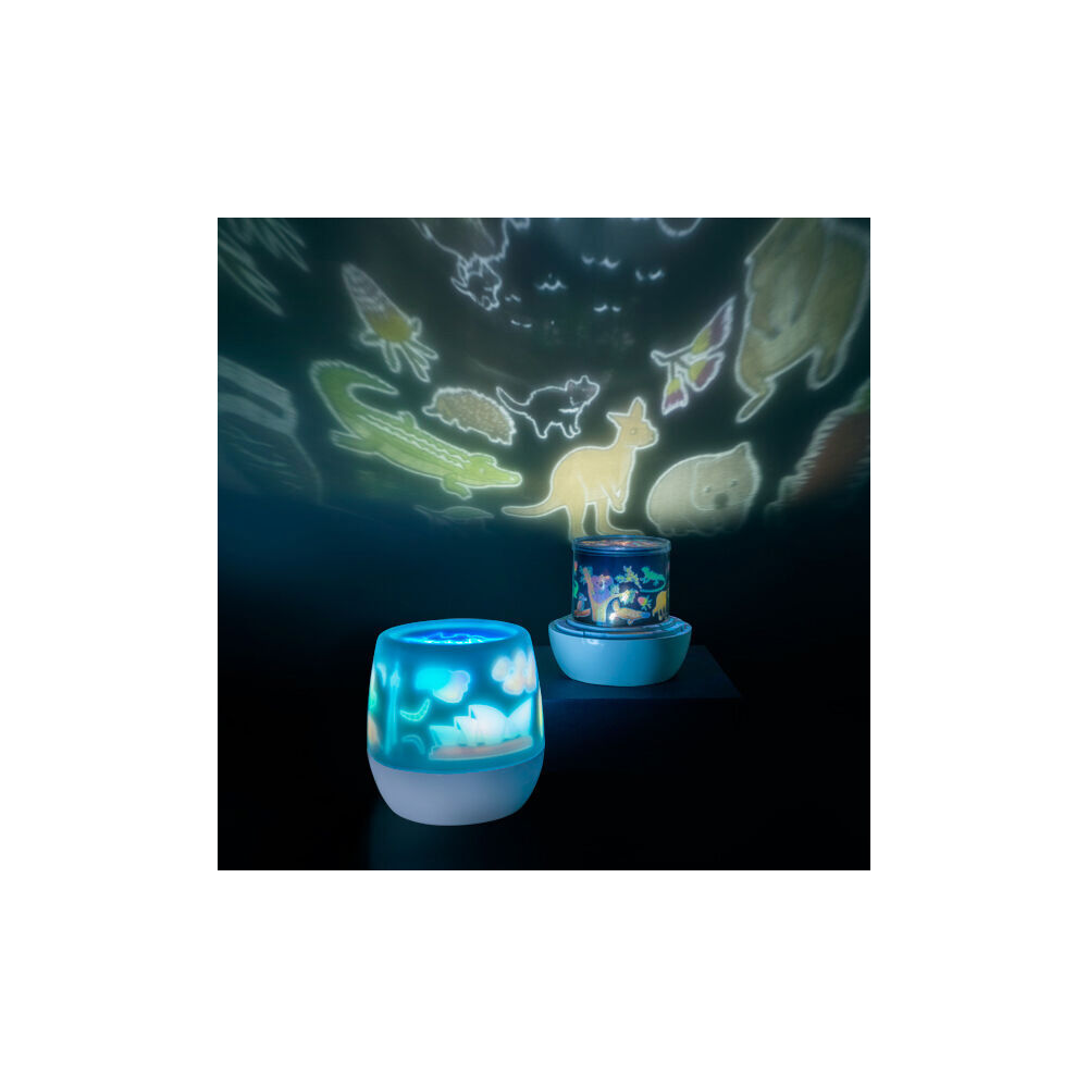 Lil Dreamers Glowing Rotating LED Projector Australiana 12.9x12.9x12.9cm