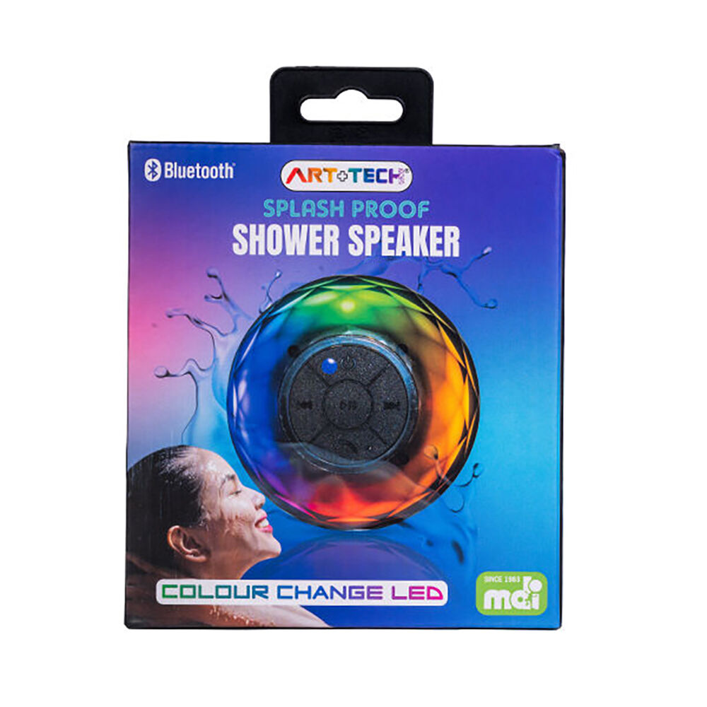 Art + Tech Wireless Bluetooth Splash Proof Shower Speaker Rechargeable