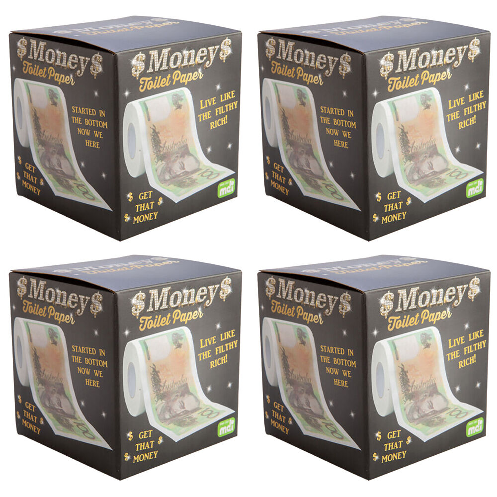 4PK Outback Mates Toilet & Bathroom Paper Tissue Roll 100 AU Dollar Bill 3ply