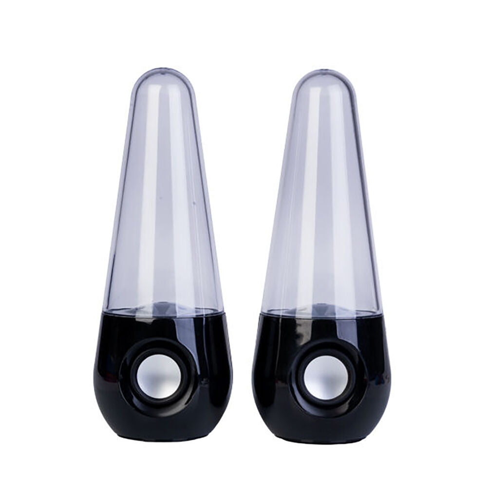 Art + Tech Wireless Bluetooth Water Dance Speaker w/ LED Light Black/Clear