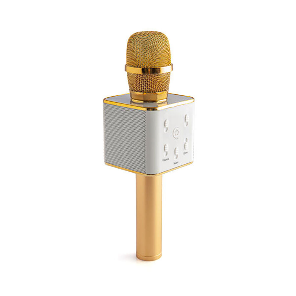 Art + Tech Wireless Bluetooth Karaoke Microphone Rechargeable Gold
