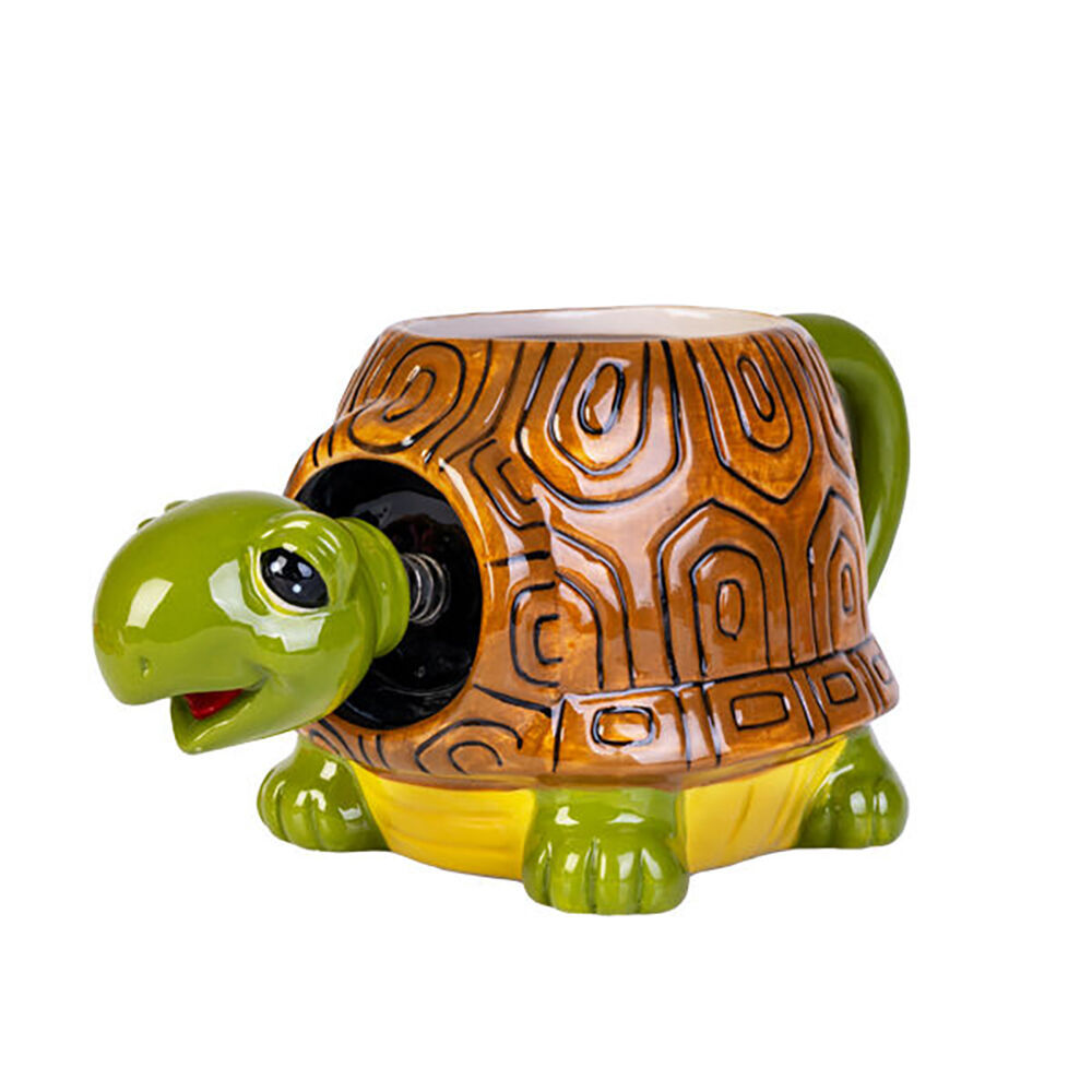 2PK Aquaworld 3D Turtle Bobble Head Ceramic Mug 17x13cm