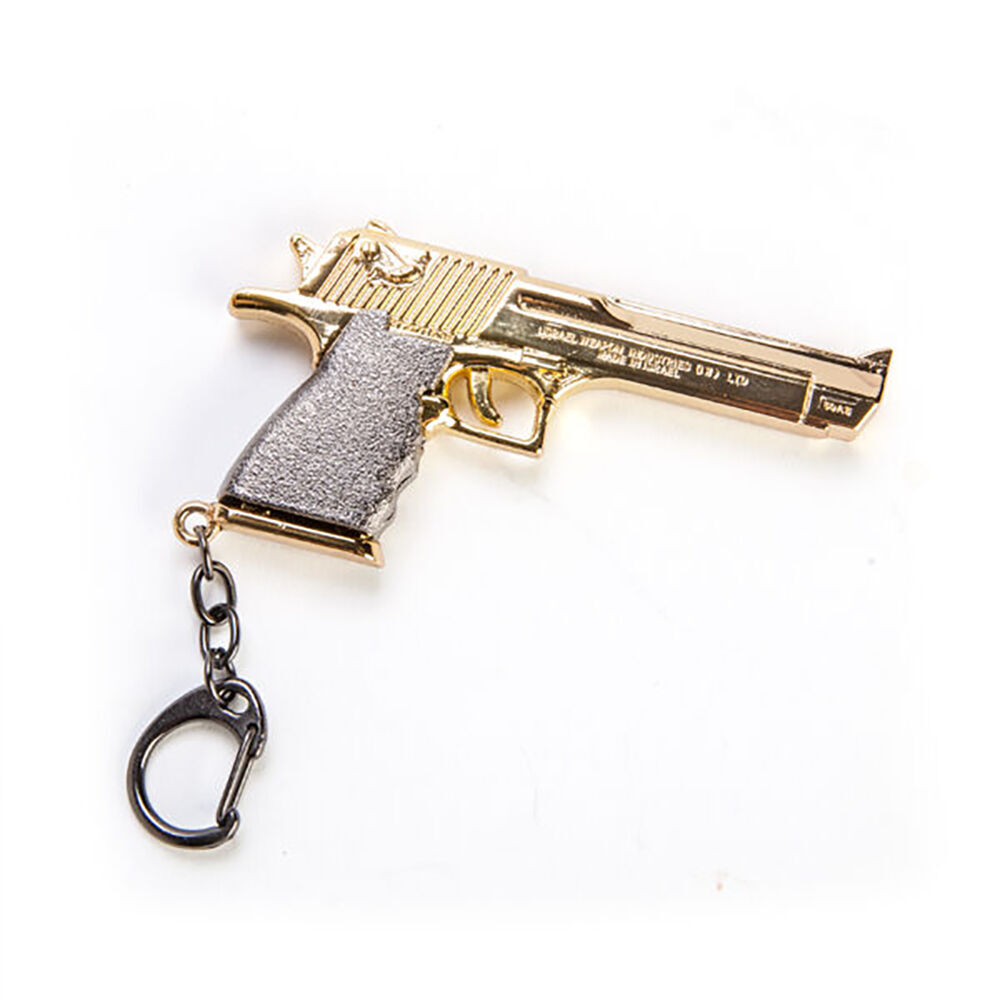 3PK MDI Iron Keychain Mini Pistol Novelty Accessory 13x4.5cm