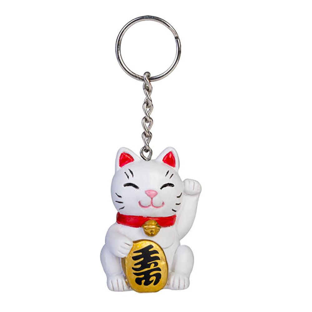 4PK Lucky Cat Keychain Lucky Kitty Charm Mini Animal Bag Accessory 5x3cm