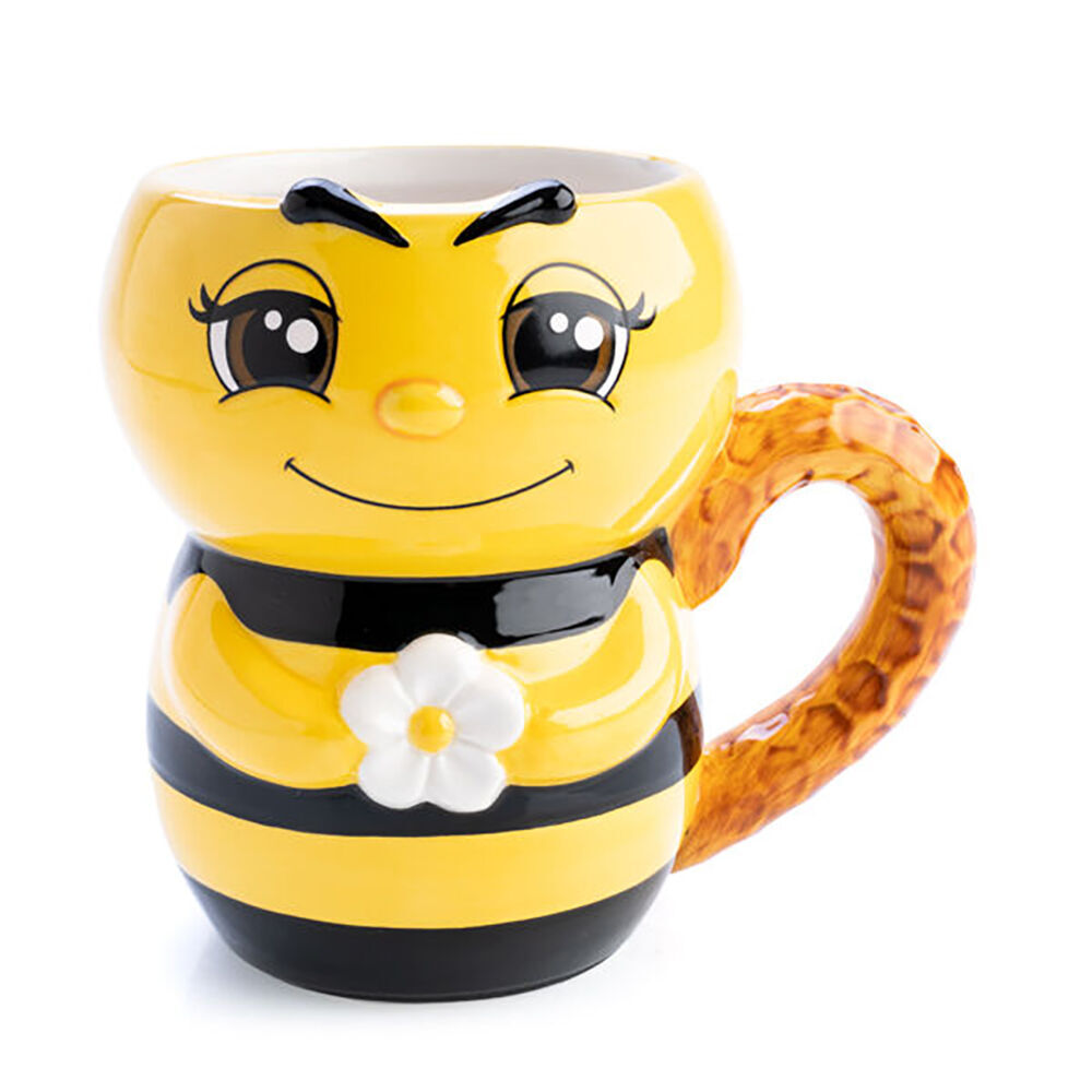 2PK Joybee 3D Bee Ceramic Coffee/Tea Mug 13x12cm - Yellow