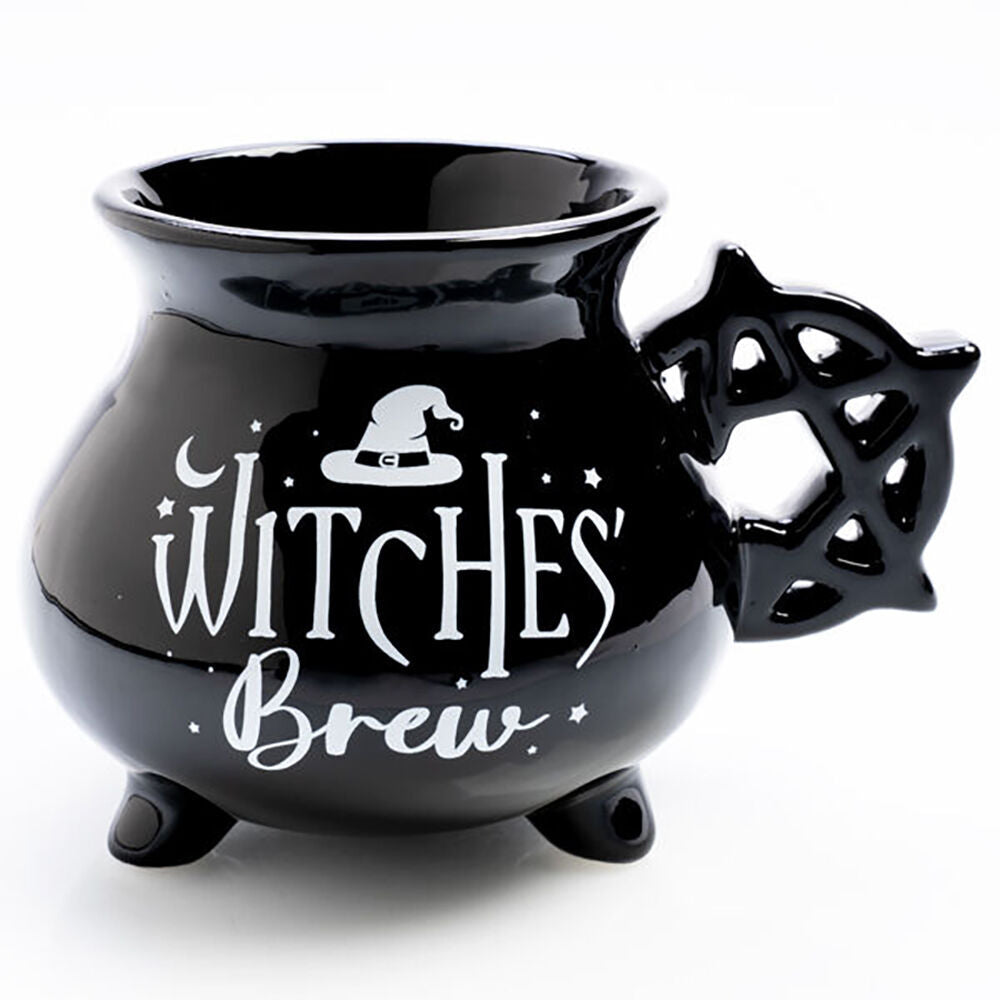 6PK MDI 3D Witches Brew Cauldron Ceramic Mug 16.3x12.2cm Black