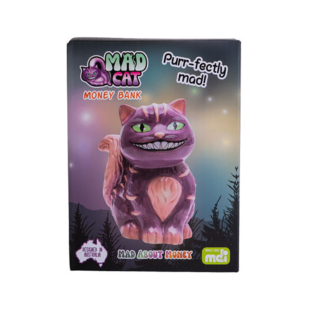 2PK Mad Cat Money Bank Novelty Coin Saver Mad Cat 10x15cm