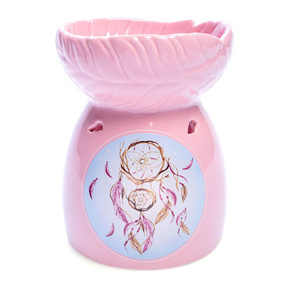 Wild Scents Oil Burner Dreamcatcher Wax Melts Candle Holder 12.2x14cm Pink