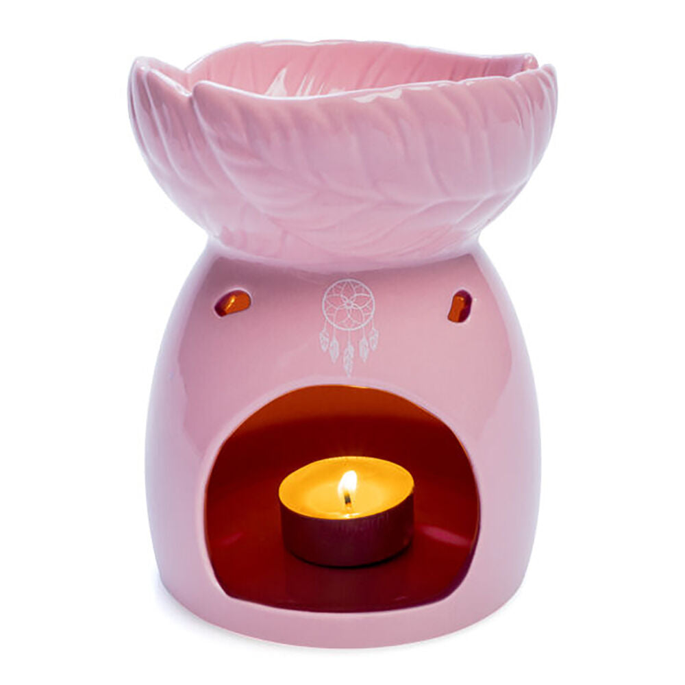 Wild Scents Oil Burner Dreamcatcher Wax Melts Candle Holder 12.2x14cm Pink