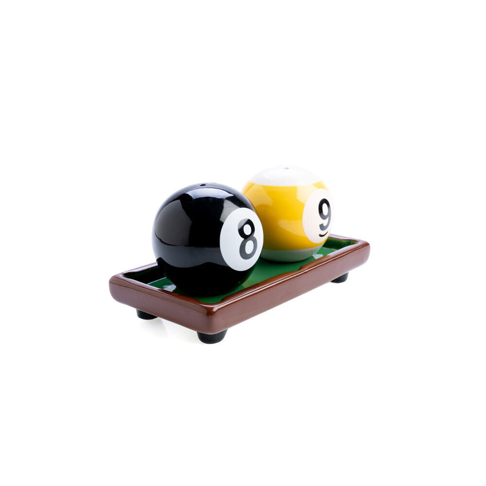 2pc Flavour Mates 3D Salt & Pepper Shaker Set 14.7x7.8x7.5cm 8-Ball Pool Balls
