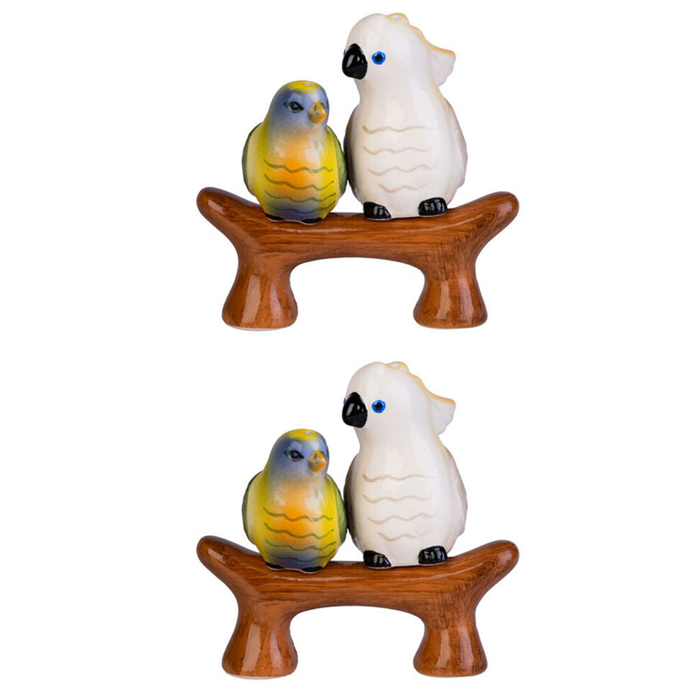 2x 2pc Flavour Mates Salt & Pepper Shaker Set 15.2x10x4.5cm Australian Birds
