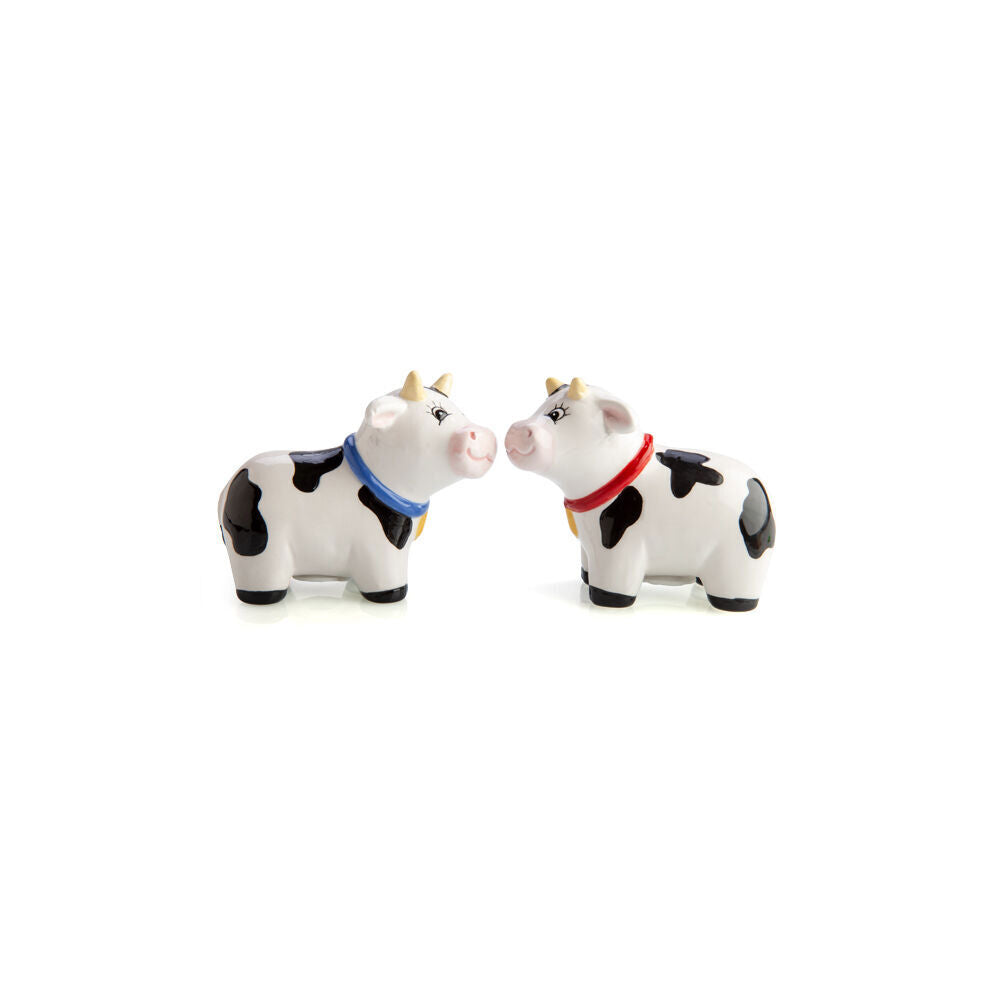 2pc Flavour Mates 3D Salt & Pepper Shaker Duo Set 8.6x4x6.7cm Collared Cows