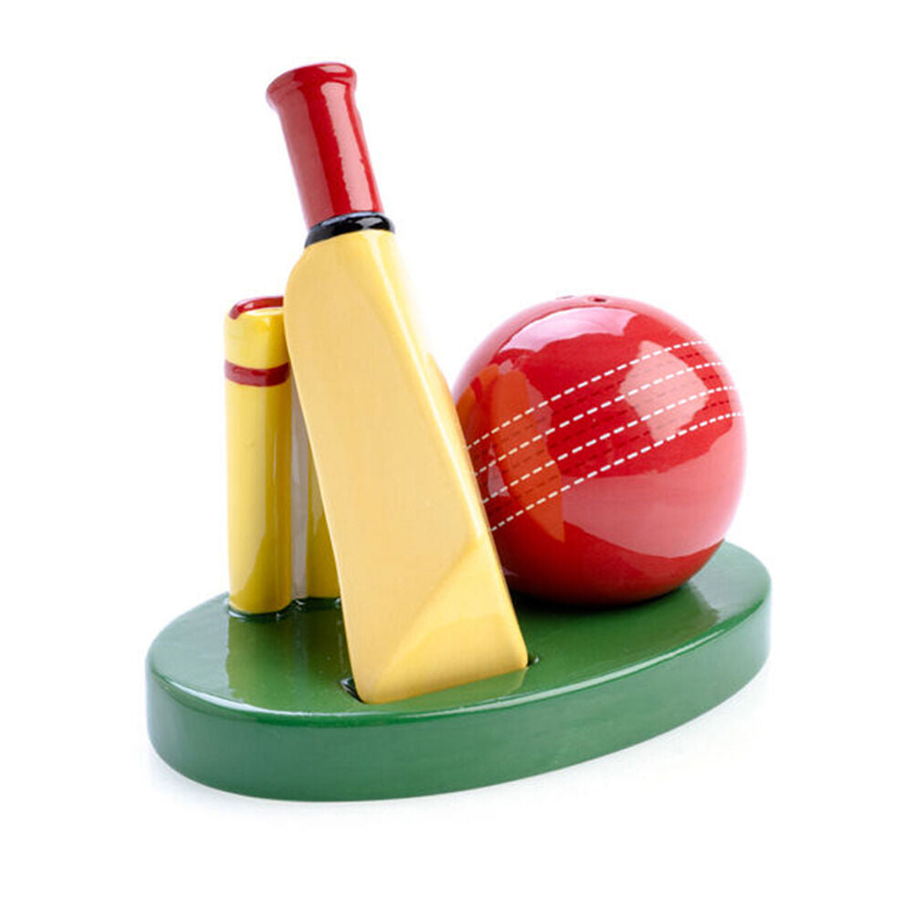 2x 2pc Flavour Mates Salt & Pepper Shaker Set 12.6x7.7x11.1cm Cricket Ball Bat