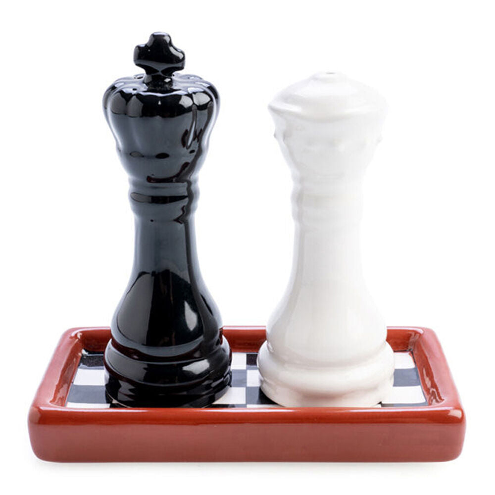 2x 2pc Flavour Mates Salt & Pepper Shaker Duo Set 10.8x5.5x10.5cm Chess Pieces